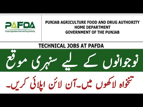 PAFDA Jobs 2026 Lahore Apply Online